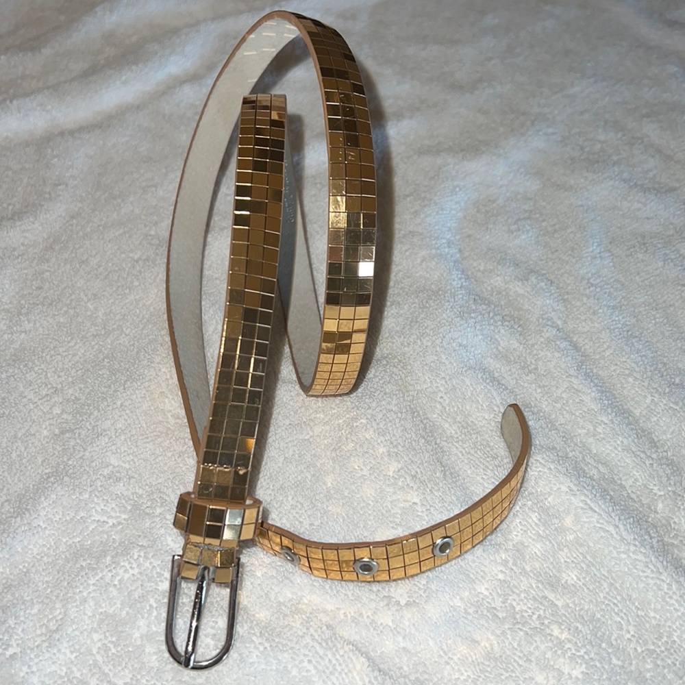 Betsy Johnson Gold Tiled Belt